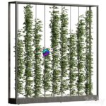 مدل سه‌بعدی دیوار سبز گیاهان با طراحی مدرن | Green Wall Plants partition 06 1