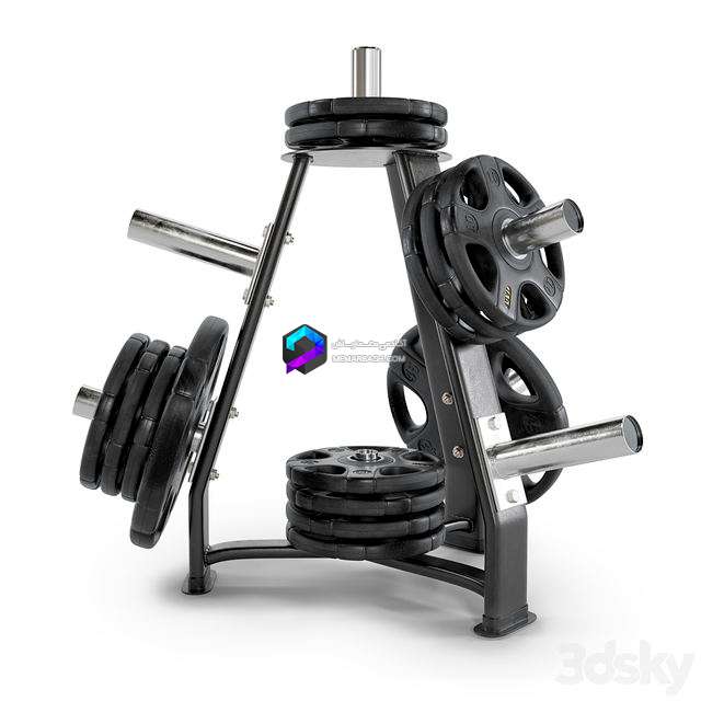 مدل رک دیسک وزنه بدنسازی | Gym Rack Disc Vid 01