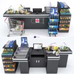 مدل سه بعدی کانتر صندوق فروش | JC Checkout Counter | JC Checkout Counter