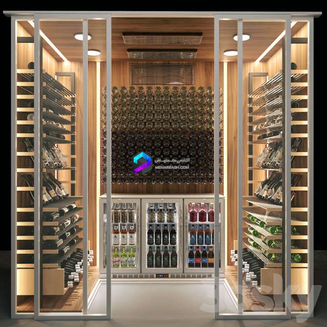 مدل ویترین نمایش و فروش انواع نوشیدنی الکلی | JC Wine Cellar 4