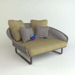 مدل سه‌بعدی تخت روزانه مدرن | Kettal Bitta Daybed 0