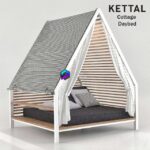 مدل سه‌بعدی تخت خواب روزانه مدرن با طراحی کلبه‌ای | Kettal Cottage Daybed 0