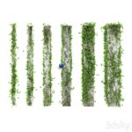 مدل سه‌بعدی پوشش گیاهی برای ستون‌های مربع شکل | Leaves for square columns. 6 sizes