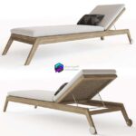 مدل سه‌بعدی chaise longue چوبی مدرن | MALTA TEAK CHAISE 0