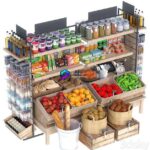 مدل استند چوبی عرضه نان و میوه و سایر محصولات سوپرمارکتی| Market Place | Market Place 7