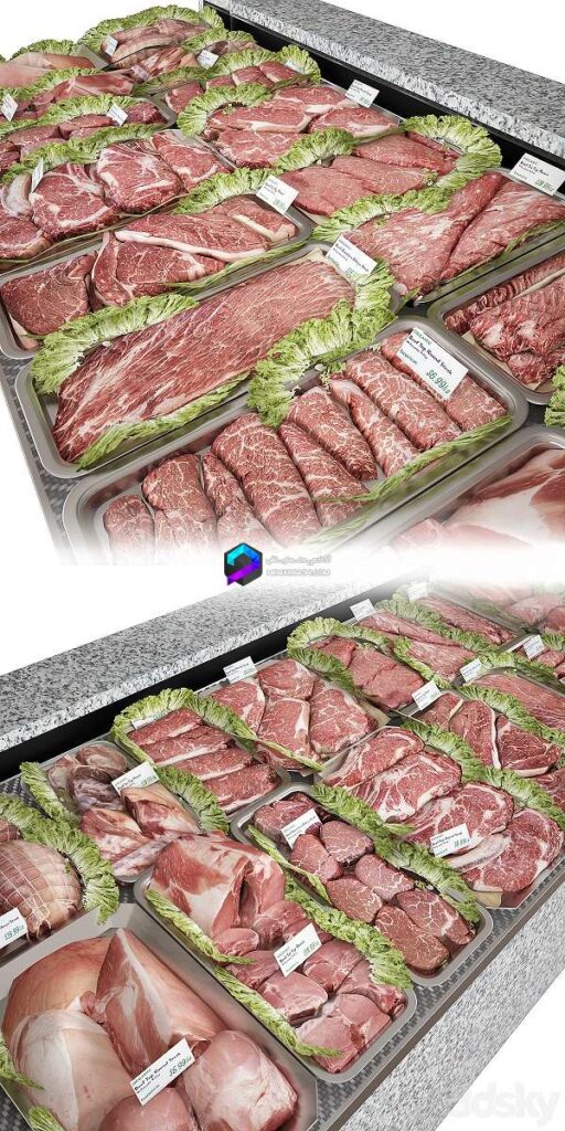 آبجکت ویترین نمایش و فروش گوشت  | Meat Showcase