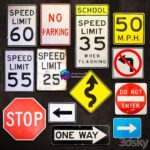 مدل علائم ترافیکی فلزی مخصوص جاده‌ ها | Metal Signs | Metal Signs №13 0