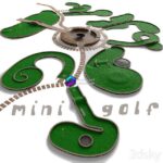 مدل سه‌بعدی زمین گلف مینیاتوری با طراحی مدرن | Mini golf. A set of 9 fields 0