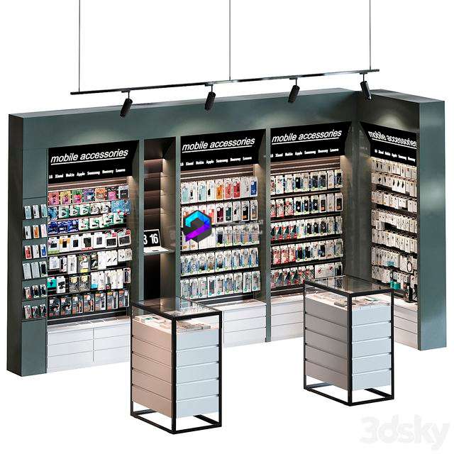 آبجکت فروشگاه موبایل به همراه اکسسوری | Mobile store accessories