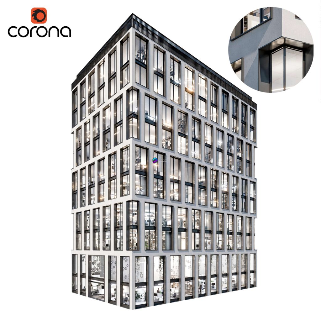 ساختمان اداری تجاری مدرن| Modern_Office_Building
