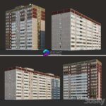 ساختمان مسکونی چند طبقه | Multi-storey residential building (12 floors and 9 floors) | Multi storey residential building 12 floors and 9 floors 0