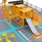 مدل سه بعدی زمین بازی کودکان | Multifunctional playground 1 | Multifunctional playground 1