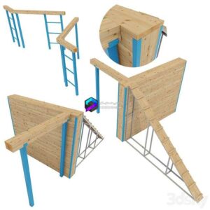 Obstacle course with rubber crumb coating 0