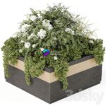 مدل سه‌بعدی گلدان خارجی با گیاهان متنوع | Outdoor Plant Set 02 0
