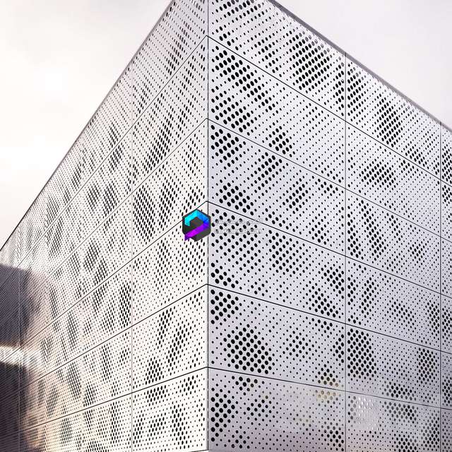 مدل سه بعدی صفحه فلزی مشبک | Perforated_Metal_Panel_N2_1