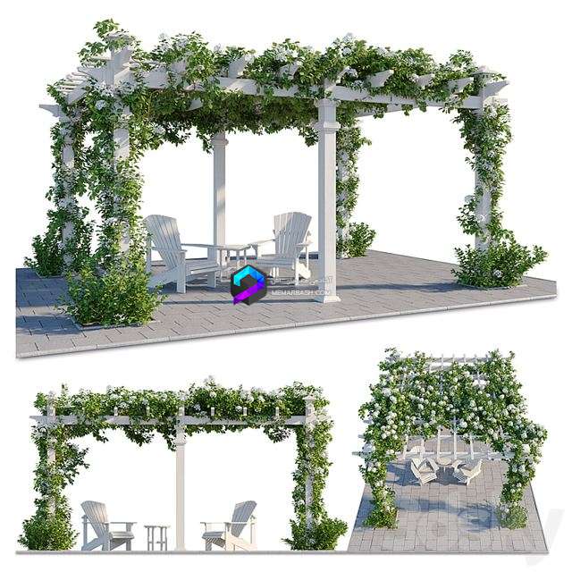 Pergola with Hydrangea