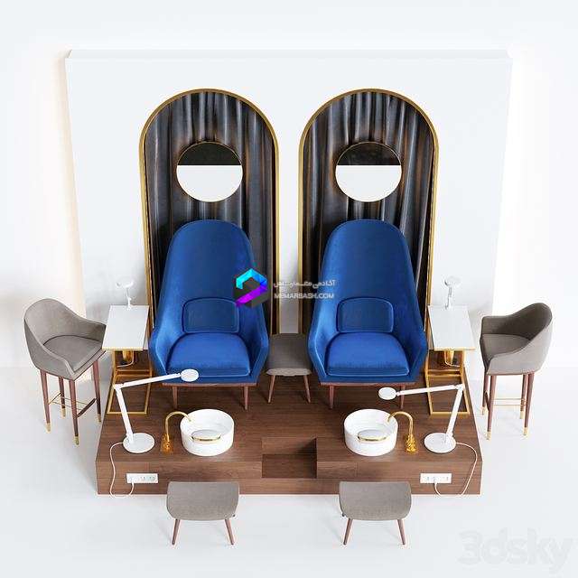 Podium for Pedicure and Manicure Set # 1 2