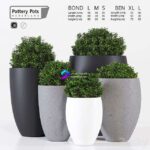 مدل سه‌بعدی گلدان‌های مدرن با طراحی مینیمالیستی | Potterypots five 0