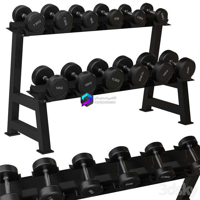 مدل دمبل‌های باکیفیت و قفسه دمبل | QIFFIY Dumbbell Rack