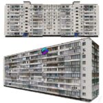 آبجکت مجتمع مسکونی قدیمی | Residential building, Soviet era | Residential building Soviet era. Series 1KG 480 0
