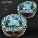 مدل سه‌بعدی صندلی راحتی مدرن با طراحی استوایی | Roberto Cavalli Cosmopolitan Tropical Armchair 0