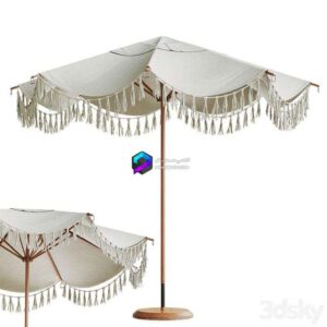 Round Cantilever Outdoor Patio Umbrella Pottery Barn 005