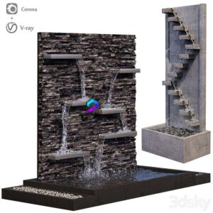 Sandstone wall fountains