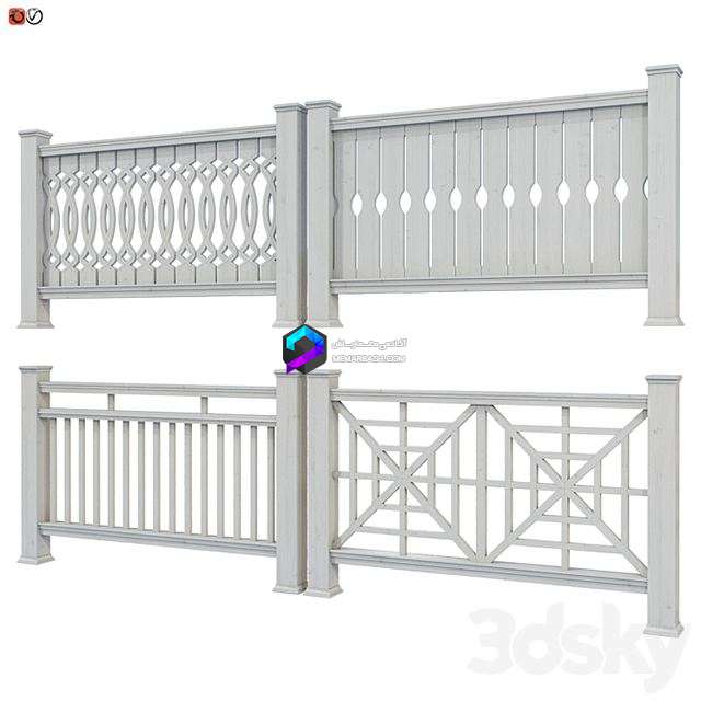 Set of Handrails and Terrace Railing 4