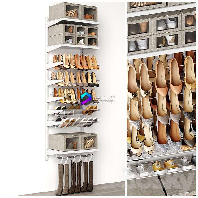 استند نمایش و فروش کفش زنانه  | Shoe Rack in a Shoe Cabinet
