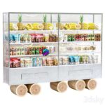 مدل سه بعدی ویترین نمایش محصولات خوراکی و نوشیدنی | Showcase in a supermarket with food and drinks | Showcase in a supermarket with food and drinks