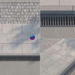 مدل سه بعدی پیاده رو و سنگفرش| Sidewalk 01 1 | Sidewalk 01 1