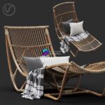 مدل سه‌بعدی صندلی ریلکسی مدرن با طراحی مینیمالیستی | Sika Design Michelangelo Daybed 0