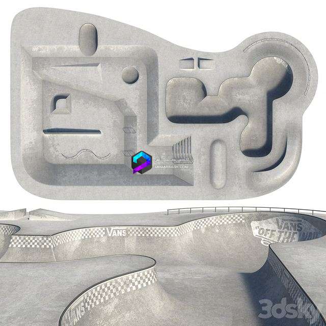 مدل سه بعدی زمین اسکیت | Skate park