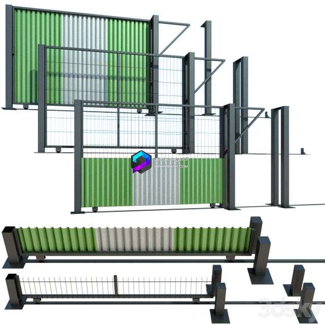 Sliding gate, gate for building, plot 0