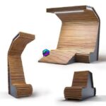 مدل سه‌بعدی نیمکت مدرن با طراحی مینیمالیستی | Smart bench ZENIO 0