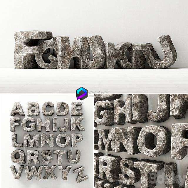 Stone English letters