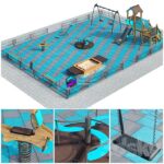 مدل زمین بازی کودکان به رنگ فیروزه ای| Stylish_Turquoise_Playground | Stylish Turquoise Playground