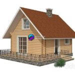 آبجکت خانه تابستانی چوبی با تراس | Summer house | Summer house 0