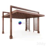 مدل سه‌بعدی پرگولای چوبی مدرن | The LA Modern Pergola Forever Redwood