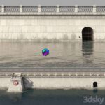 مدل بندرگاه ساحلی با دیوار سنگی | The embankment | The embankment 0