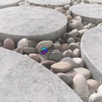 مدل سه‌بعدی سنگ‌فرش دایره‌ای و بیضی با سنگریزه | Tile Square Oval Pebble N1
