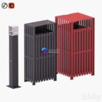 آبجکت ست سطل زباله شهری | Trash Can Set | Trash Can Set 0