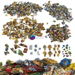 Trash of paper and leaves 0
