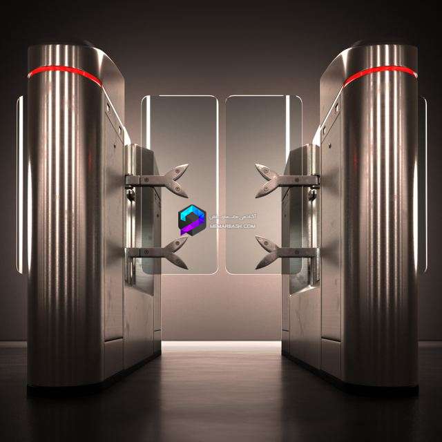 مدل سه بعدی گیت کنترل تردد | Universal turnstile