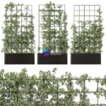 مدل سه‌بعدی دیوار سبز عمودی با پوشش گیاهی | Vertical Garden Partiton Set 101