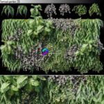 مدل سه‌بعدی دیوار سبز با گیاهان متنوع | Vertical garden 26