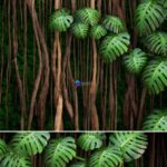 مدل سه‌بعدی دیوار سبز با گیاهان تزئینی | Vertical garden 9