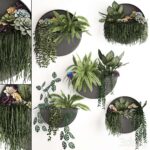 مدل سه‌بعدی باغ عمودی با گیاهان تزئینی | Vertical gardening 56