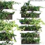 مدل سه‌بعدی دیوار سبز عمودی با طراحی مدرن | Verticalgarden Green wall 17