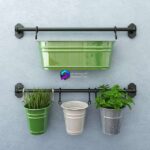 مدل سه‌بعدی اکسسوری دیواری با گلدان‌های معلق | Wall accessories IKEA series Fintorp 1